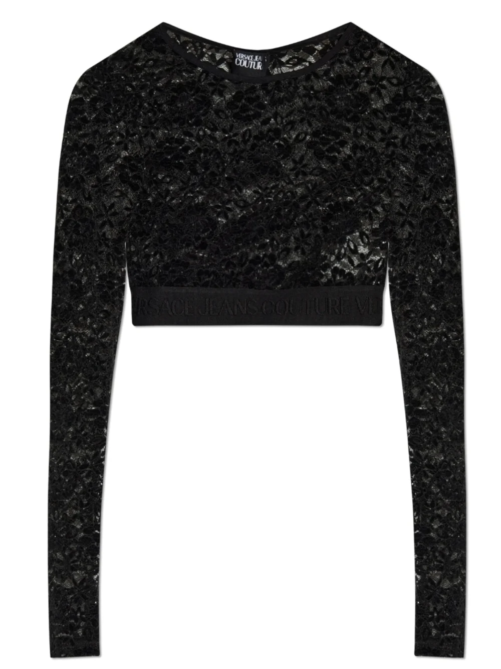 Versace Jeans Couture Long Sleeved Floral-Lace Cenille Top, Pants Seperate - Picture 3 of 8